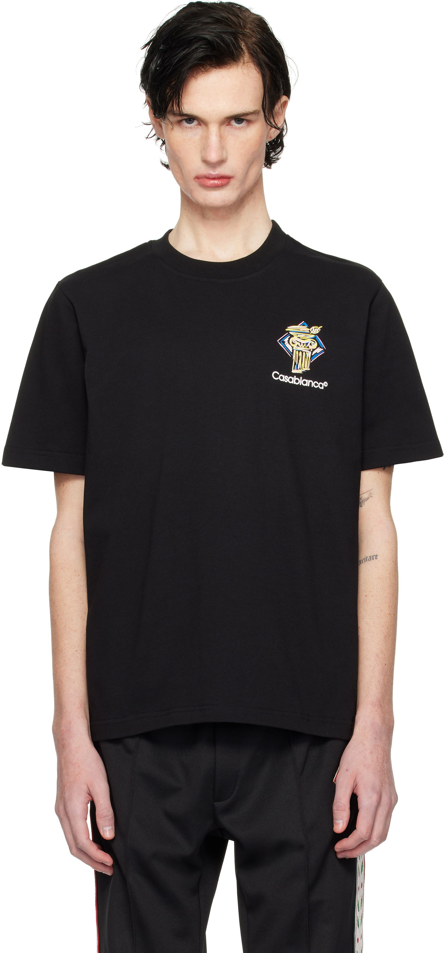 Tričko Casablanca Diamond Column Graphic T-Shirt Čierna | MPS25-JTS-001-06, 0