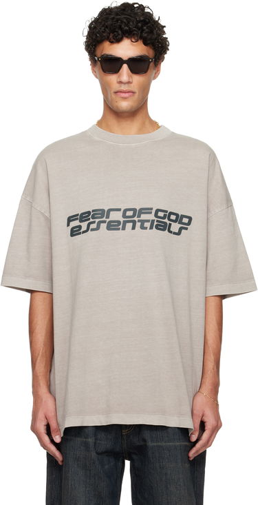 Tričko Fear of God Fear of God ESSENTIALS Holiday 'Fear Of God Essentials' 90s T-Shirt Béžová | 125HO254471F, 0