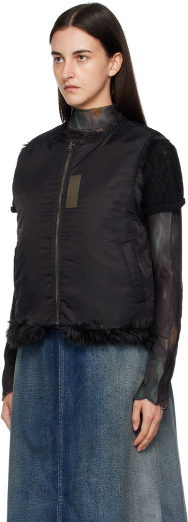 Vesta Andersson Bell Andersson Bell Reversible Faux-Fur Vest Čierna | awa723u, 3