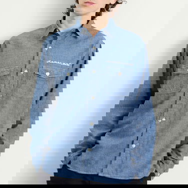 Košeľa Human Made Chambray Shirt Modrá | HM30SH003-BLU, 5