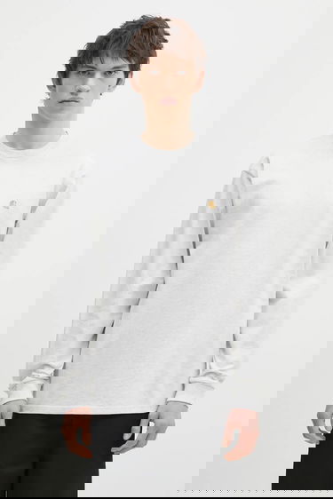 Tričko Carhartt WIP Cotton Long Sleeve T-Shirt Šedá | I026392.00JXX, 0