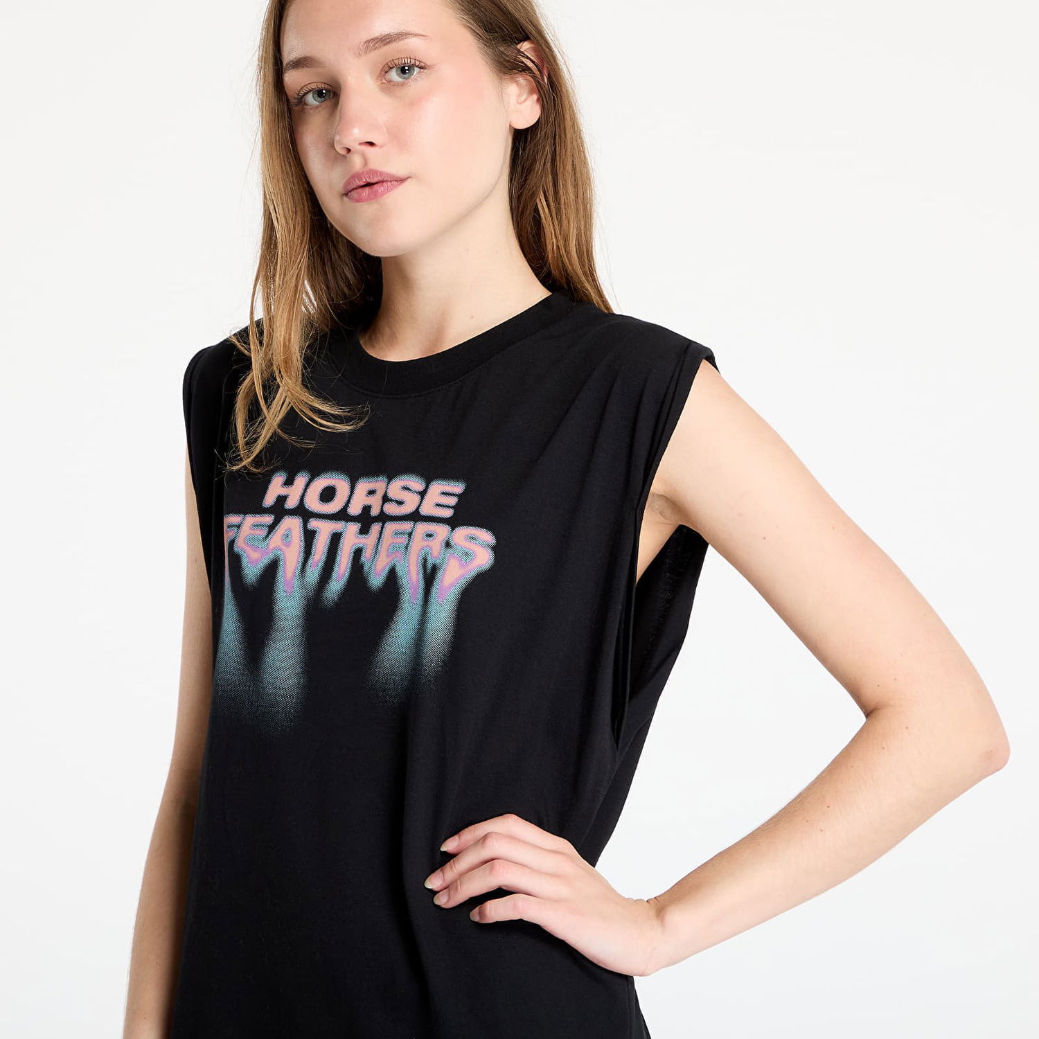 Šaty Horsefeathers Horsefeathers Mary Sleeveless Midi Dress Čierna | SW934B, 1