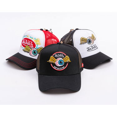 Šiltovka Von Dutch Von Dutch Trucker Eye Out Cap Čierna | VD/0/CAS1/RAG/BLK, 5