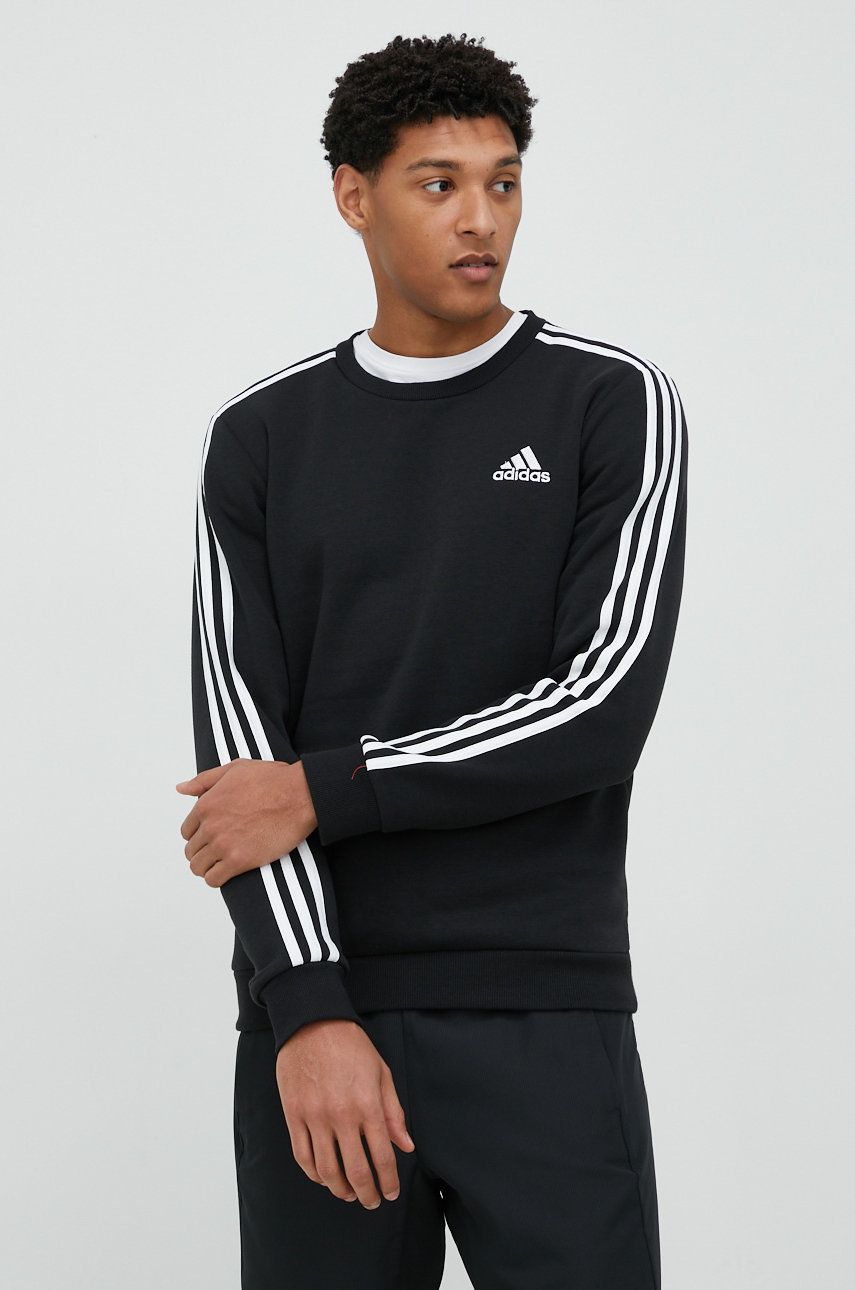 Mikina adidas Originals Essentials Fleece 3-Stripes Sweatshirt Čierna | GK9106, 0