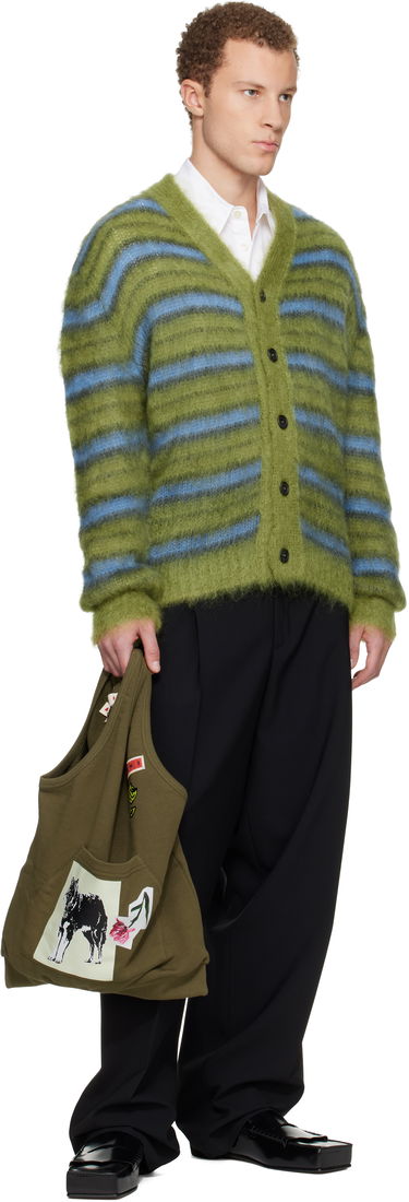 Tielko Marni Graphic Front Pocket Tank Tote Zelené | SHMQ0100A1 P8558, 3