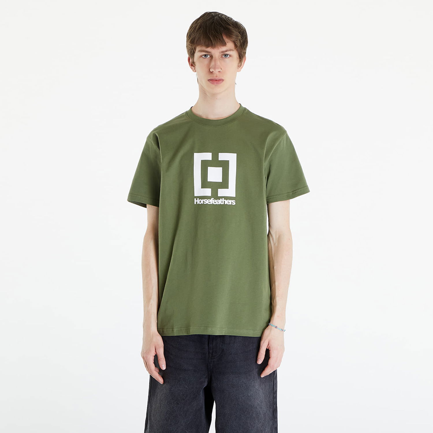 Tričko Horsefeathers Base T-Shirt Loden Green Zelené | SM1345C, 0