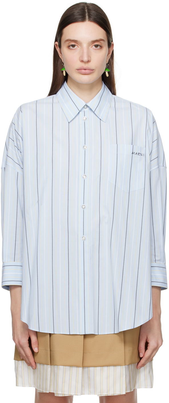 Košeľa Marni Striped Shirt Modrá | CAMA0567S0 UTC313, 0