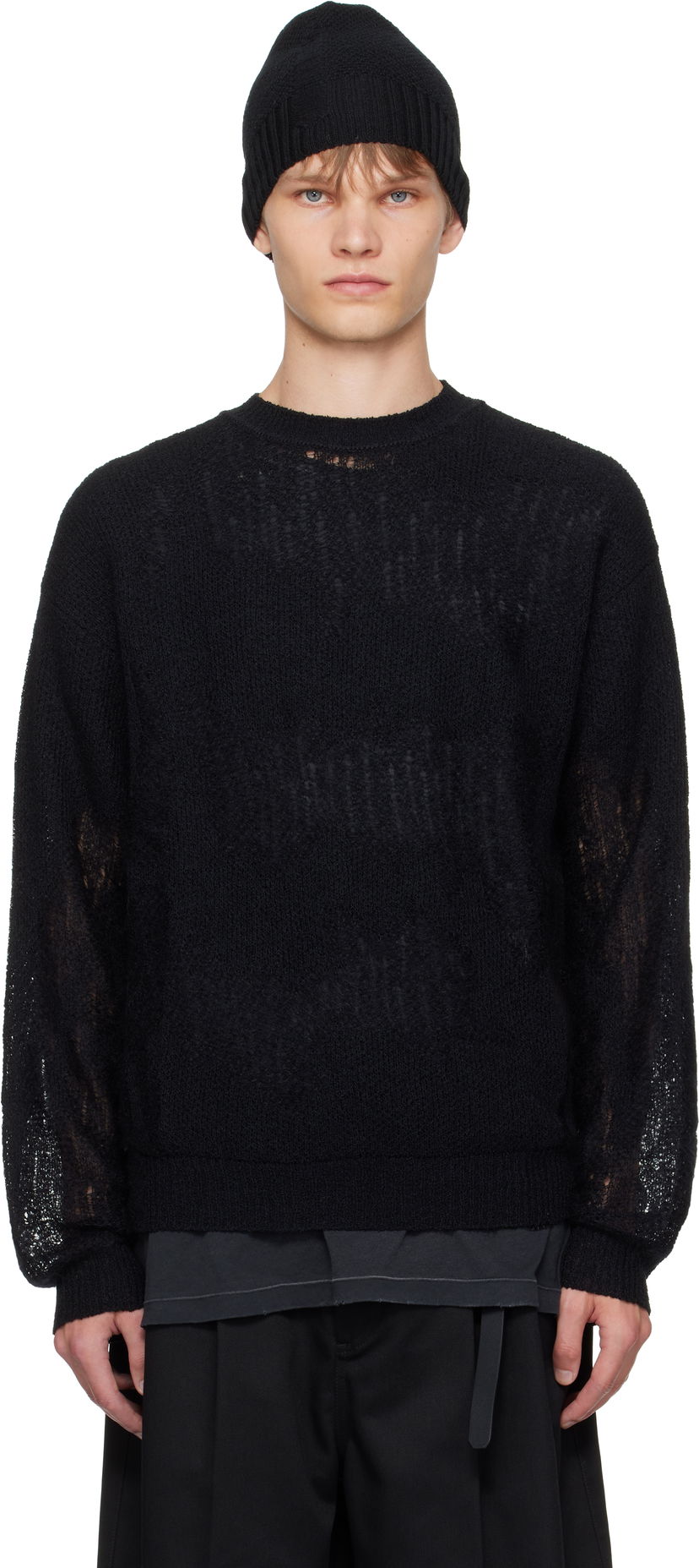 Sveter Ann Demeulemeester Ann Demeulemeester Kamillo Oversize Sweater Čierna | B0013187-KN070-099