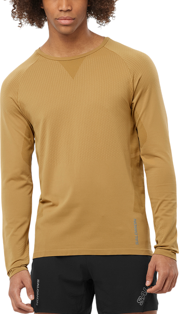 Tričko Salomon SENSE AERO SEAMLESS TEE Long Sleeve T-shirt Béžová | lc2266800, 0