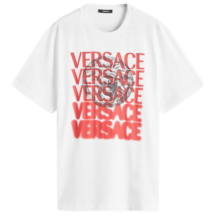 Tričko Versace Medusa Medallion Print T-Shirt Biela | 1013302-1A12439-2W580