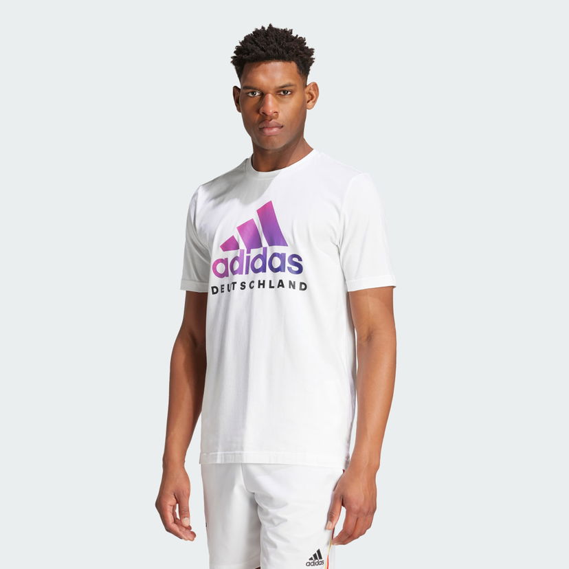 Tričko adidas Performance Germany DNA Graphic Biela | IN6492