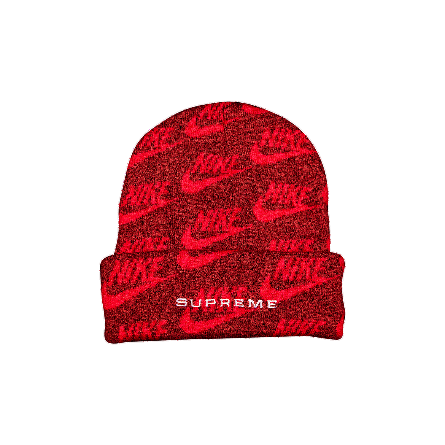 Kulicha Supreme Nike x Jacquard Logos Beanie Červená | SS21BN2 RED, 0