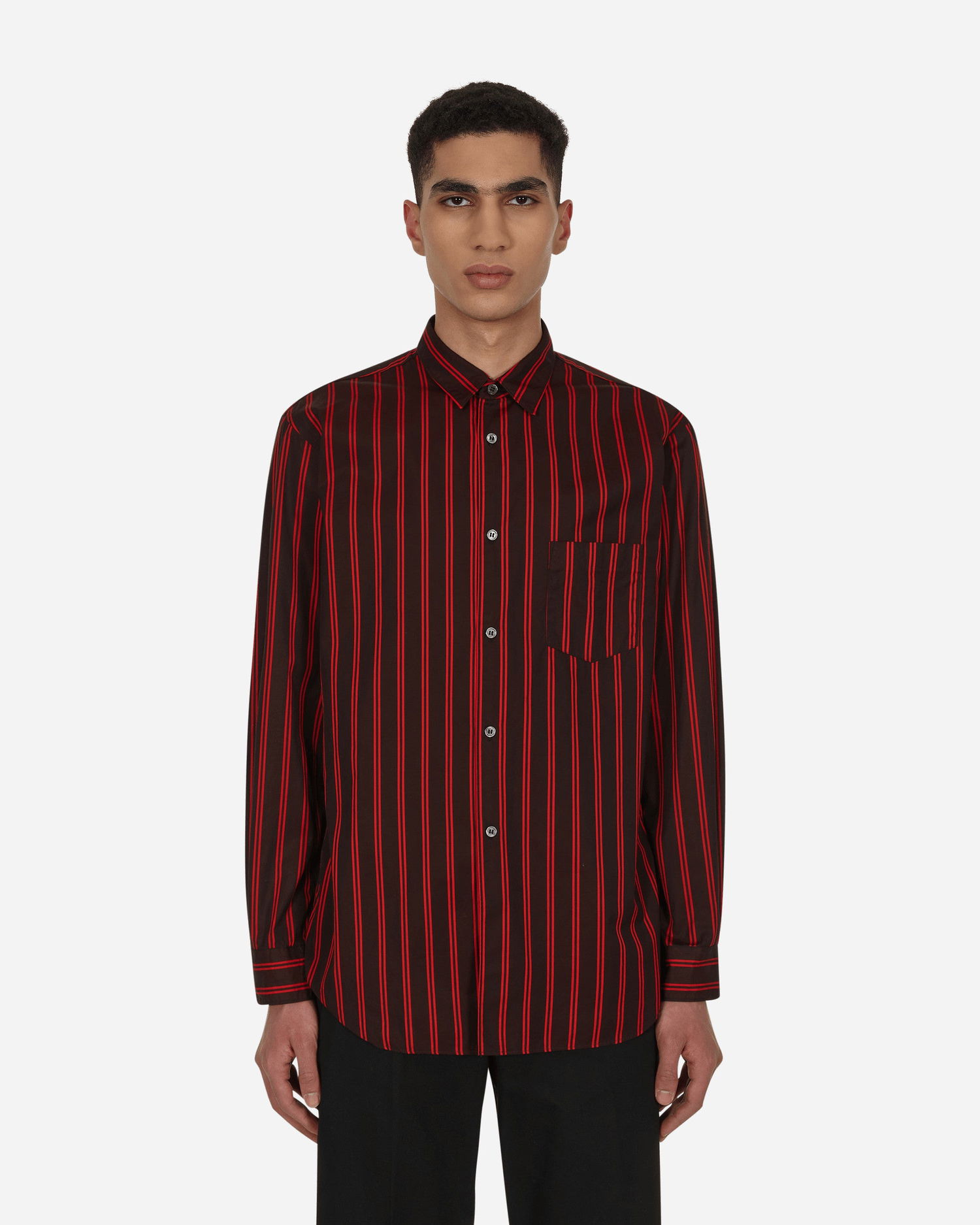 Košeľa Comme des Garçons Yarn Dyed Stripe Shirt Čierna | FI-B017 1, 1