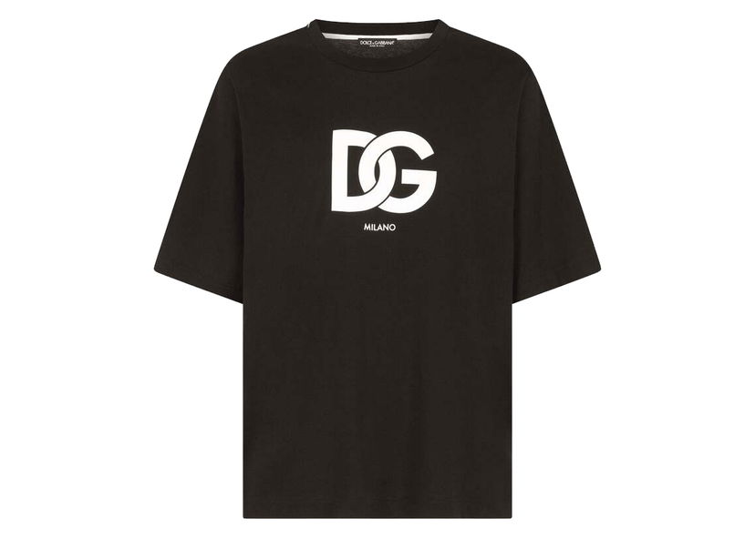 Tričko Dolce & Gabbana Cotton DG Logo Print T-shirt Black Čierna | G8OA3TFU7EQN0000