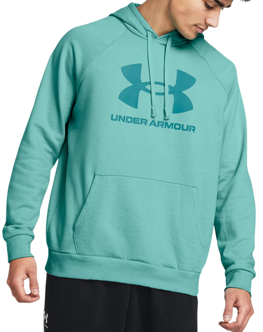Mikina Under Armour Rival Fleece Logo Hoodie Tyrkysová | 1379758-482, 0