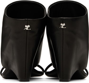 Tenisky a topánky Courrèges Courrèges Oblique Wedged Leather Mules Čierna | 225SSD037AG0030, 1
