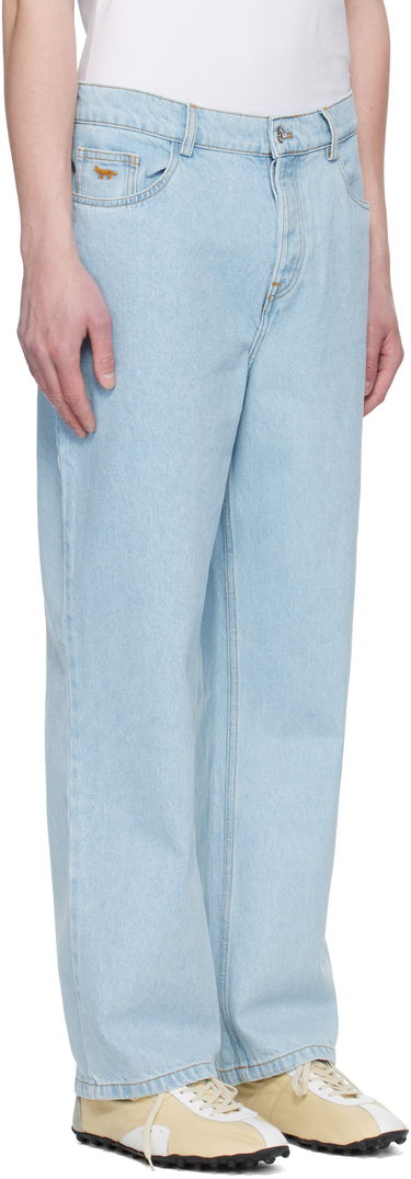 Džínsy MAISON KITSUNÉ Maison Kitsuné Relaxed Jeans Modrá | OM01105WD4009, 1