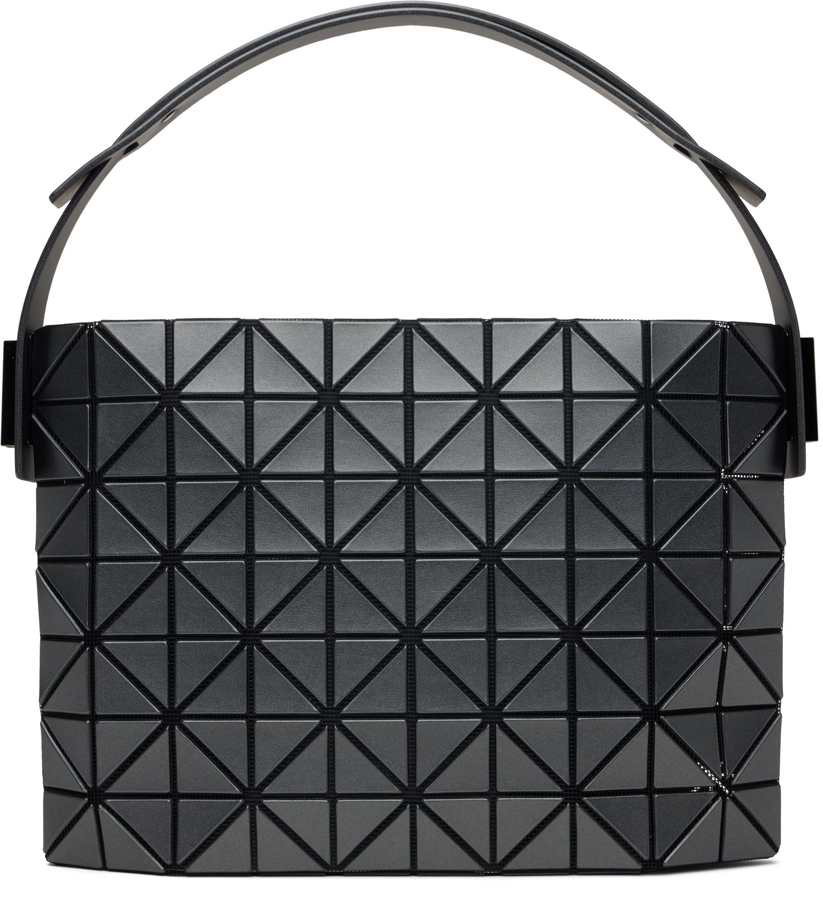 Metallic Gunmetal Baguette Bag