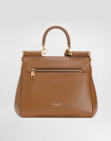 Kabelka Dolce & Gabbana Dolce & Gabbana My Sicily Plongé Calfskin Top Handle Bag Hnedá | BB7781B73218Z093, 2