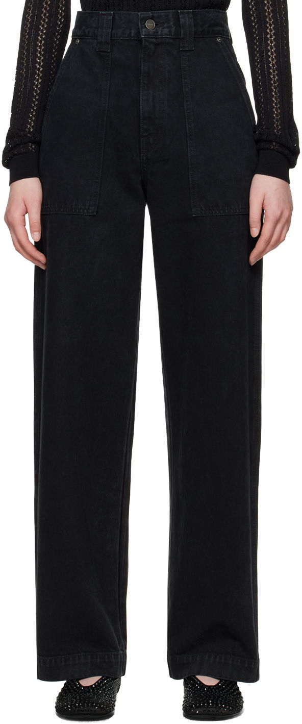 Džínsy Khaite Black 'The Hewitt' Jeans Čierna | 1143913091, 0