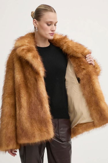 Kabáty STAND STUDIO Stand Studio Janice Faux Fur Jacket Hnedá | 61239.9156, 5