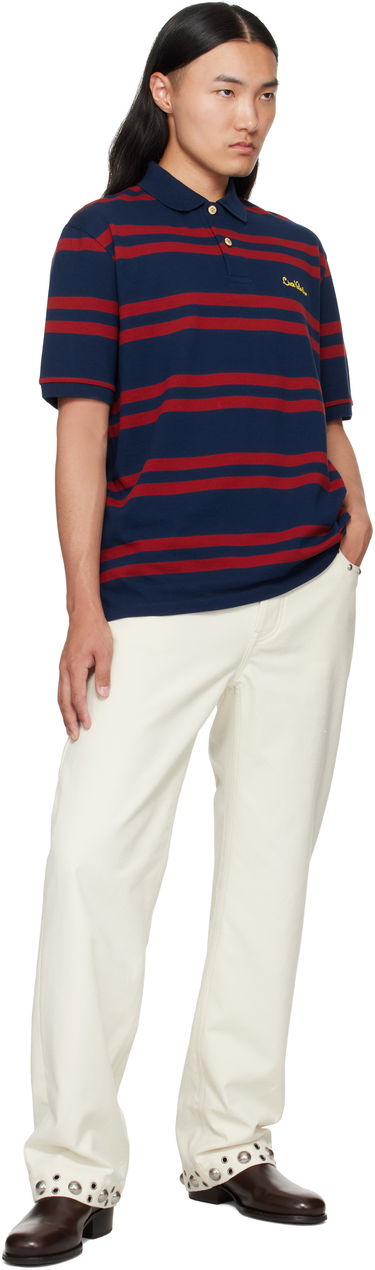 Polo tričko Valentino Valentino 'Chez Valentino' Cotton Piqué Polo Navy | 7V3MH04CAYN, 3