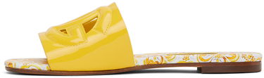 Tenisky a topánky Dolce & Gabbana Majolica Print Patent Leather Sandals Žltá | D11247 A1067, 2