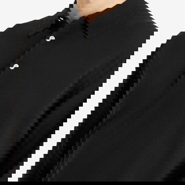 Sveter BEAMS 12g Knit Long Sleeve Polo Shirt, Size Large Čierna | 3812-0005-156-19, 5