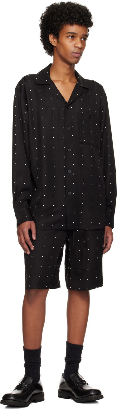 Košeľa Róhe Dotted Loose Camp Collar Shirt Čierna | 314-19-075, 3