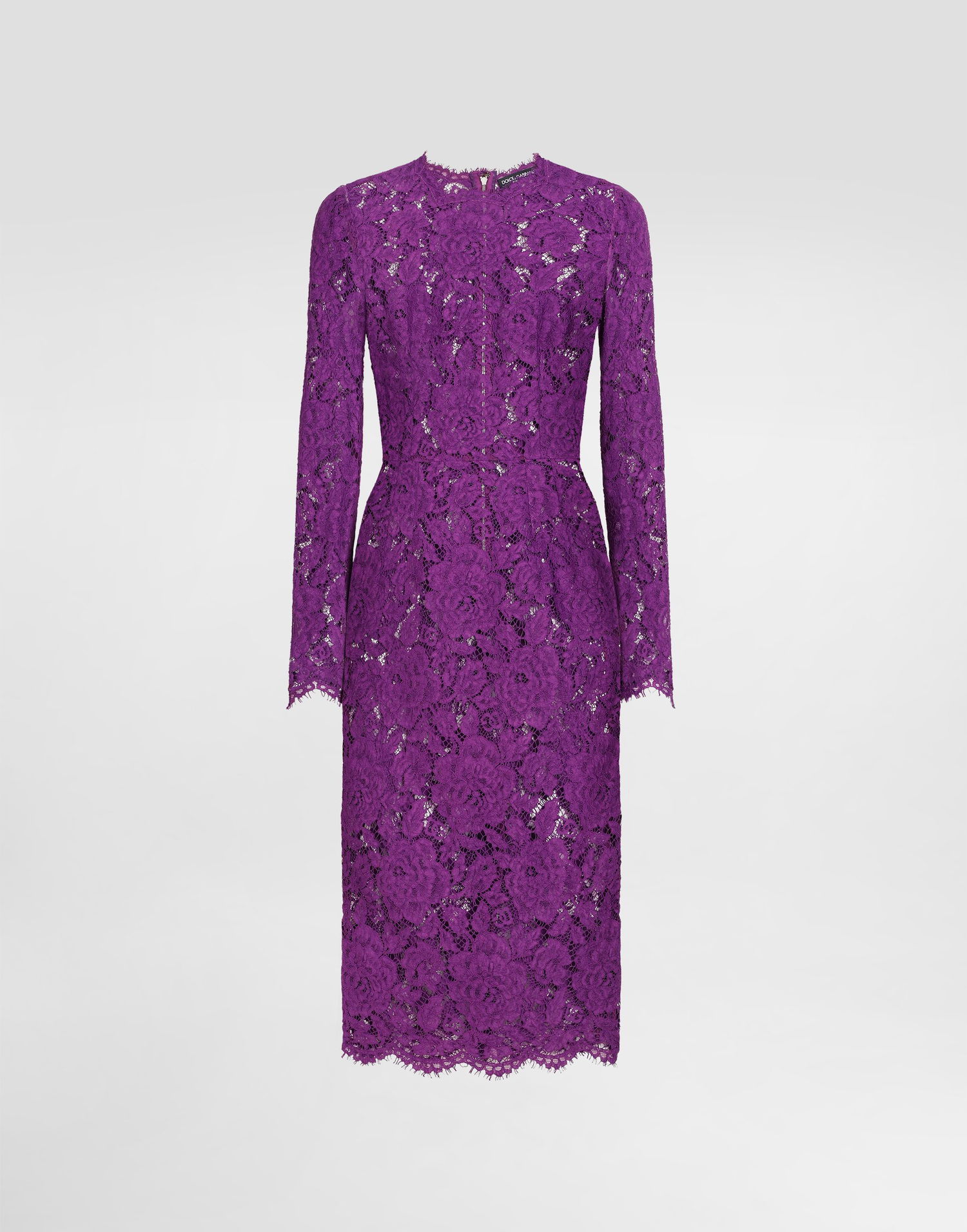 Šaty Dolce & Gabbana Dolce & Gabbana Cordonetto Lace Sheath Dress Fialová | F6M0DTHLM7LF0571, 0
