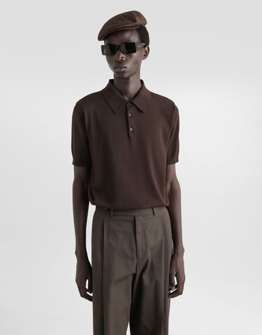 Polo tričko Dolce & Gabbana Dolce & Gabbana Short-Sleeved Cotton Polo Shirt Hnedá | GXZ02TJBCFVM3977, 3