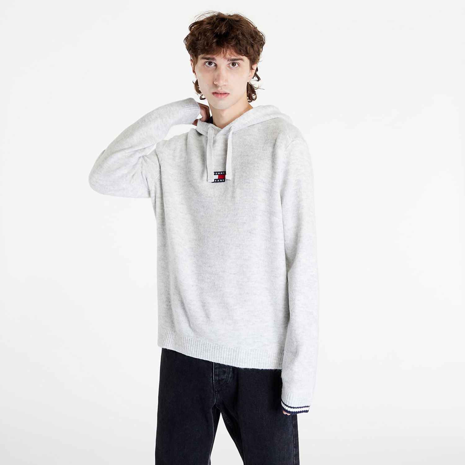 Mikina Tommy Hilfiger Relaxed Badge Hoodie Biela | DM0DM15067 PJ4, 0