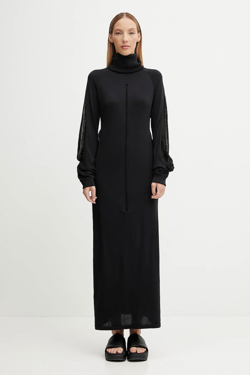 Šaty Y-3 Y-3 Maxi Hooded Knit Dress Čierna | JX2300
