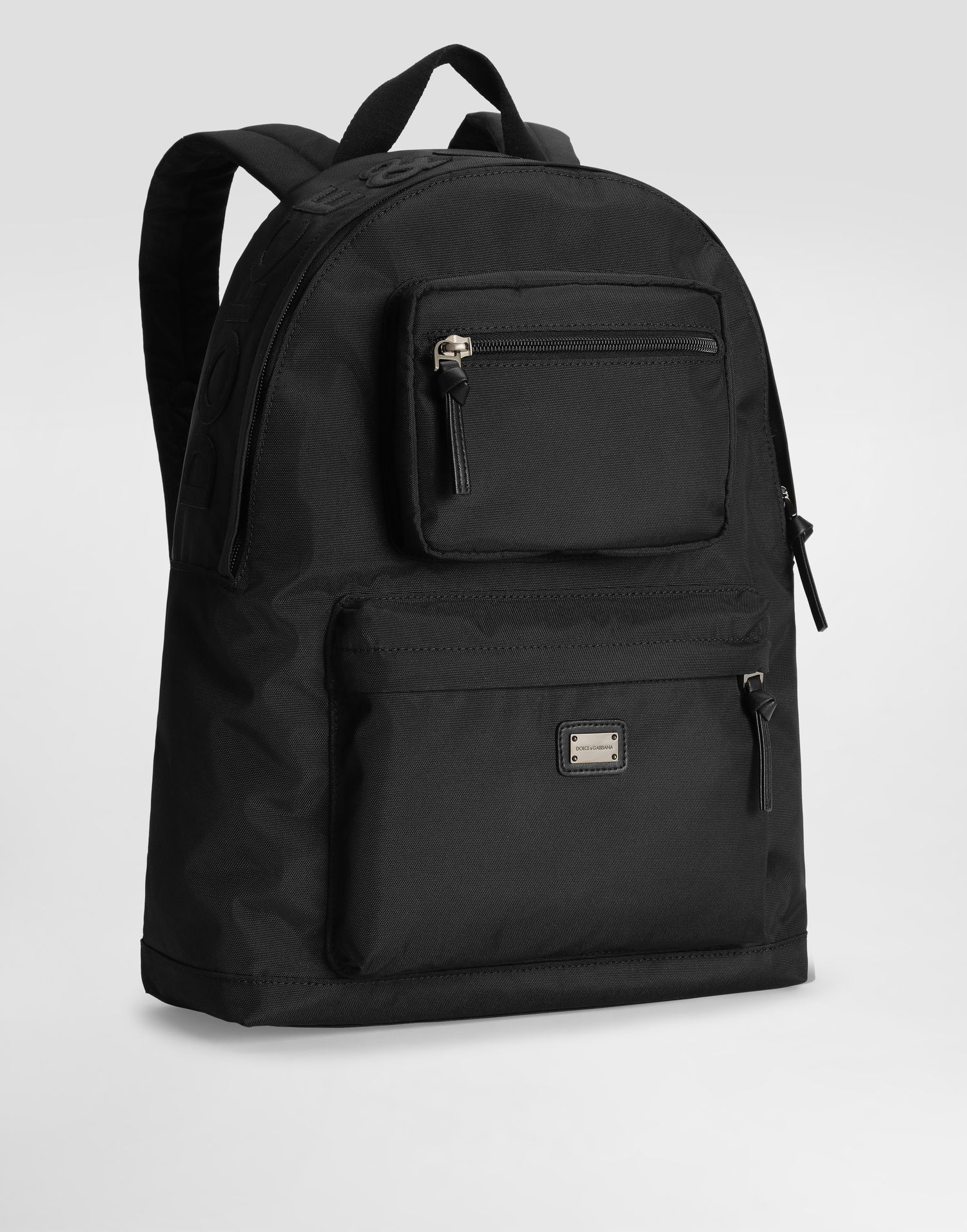 Batoh Dolce & Gabbana Dolce & Gabbana Embroidered Nylon Backpack Čierna | EM0123AN26380999, 1