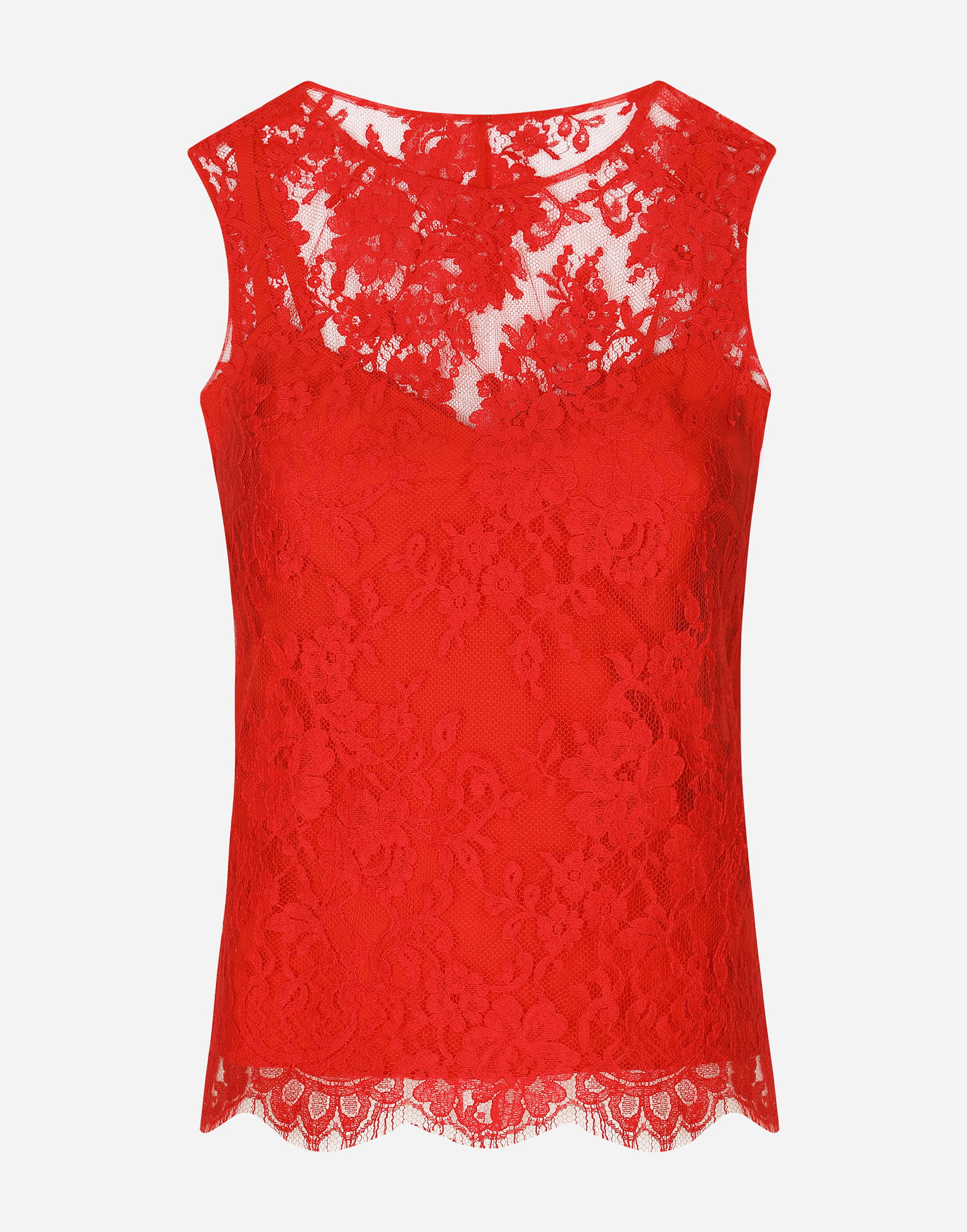 Tielko Dolce & Gabbana Dolce & Gabbana Lace Top 38 Červená | F772CTHLMU0R2254, 0