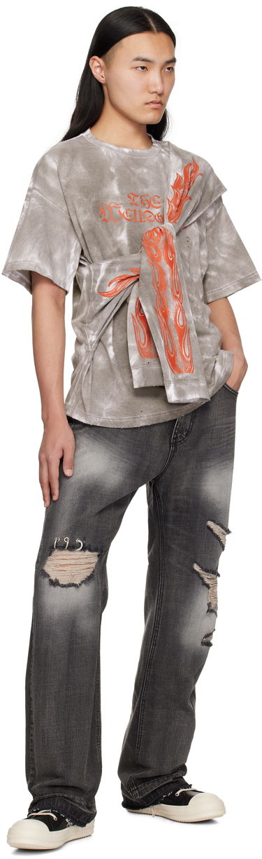Tričko We11done We11done Muddy 4 Sleeves T-Shirt Šedá | WD-TT0-25-732-U-BK, 4