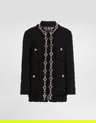 Dolce & Gabbana Wool Jacket with Jeweled Trim