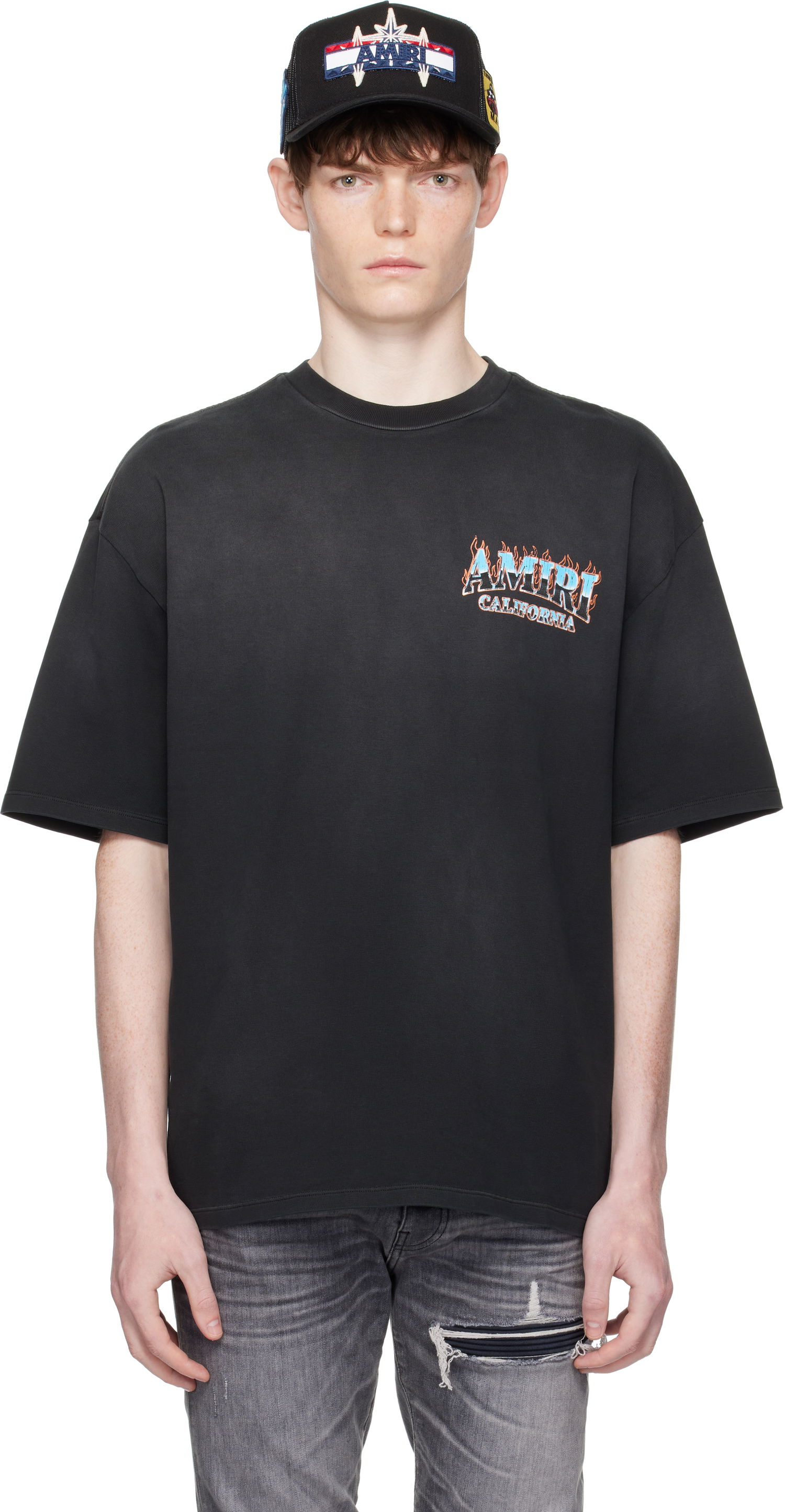 Tričko AMIRI AMIRI Sunny Place Oversized T-Shirt Čierna | AMJYTE1210, 0