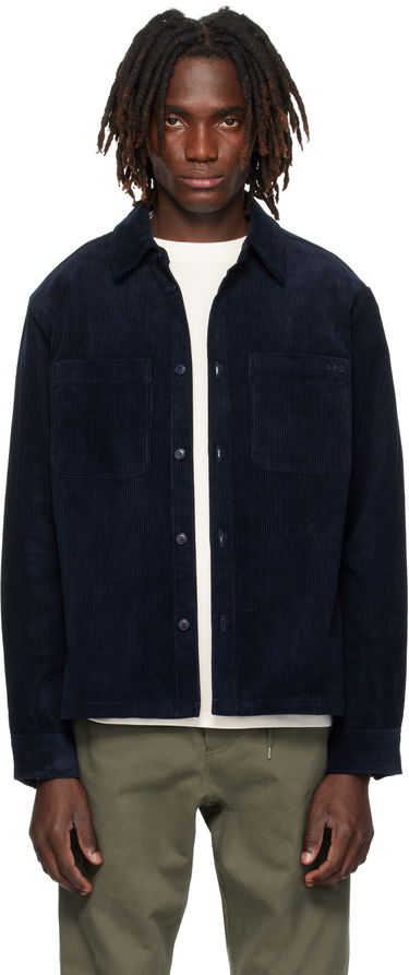 Košeľa A.P.C. Leon Corduroy Overshirt Navy | COHBB-H32019, 0