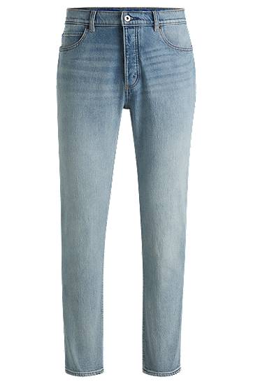 Džínsy BOSS Tapered-Fit Stretch Denim Jeans Modrá | 50529224