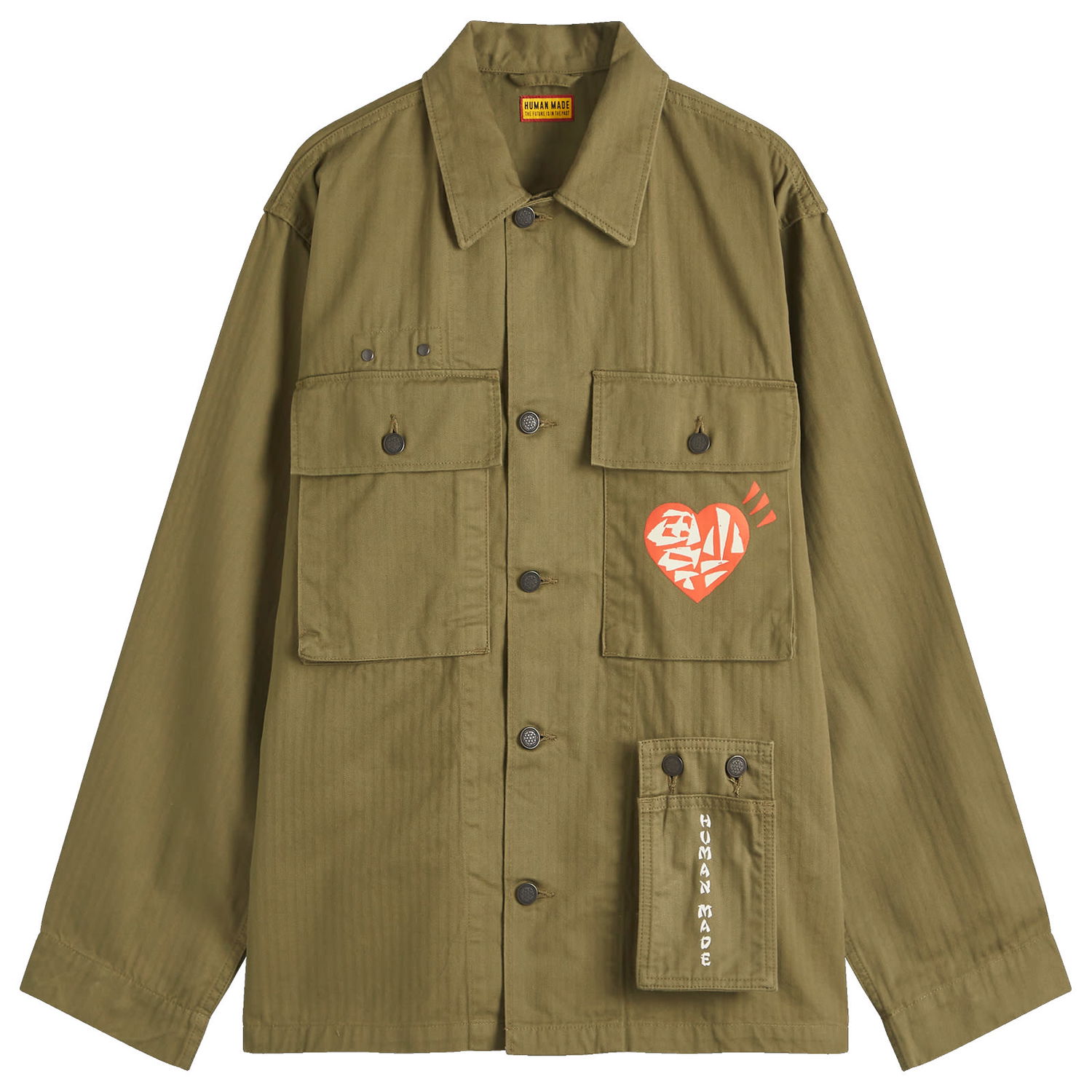 Košeľa Human Made Human Made Military Over Shirt, Size Large Zelené | HM29SH004-OLV, 0
