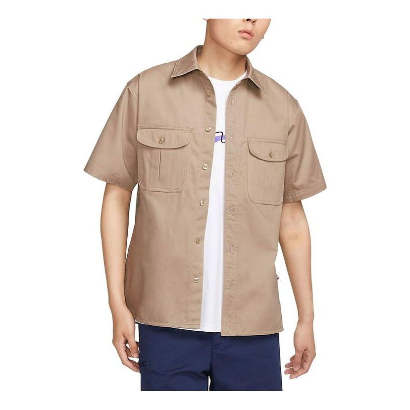 Košeľa Nike SB Tanglin Short Sleeve Button Skate Top Béžová | FQ0400-247