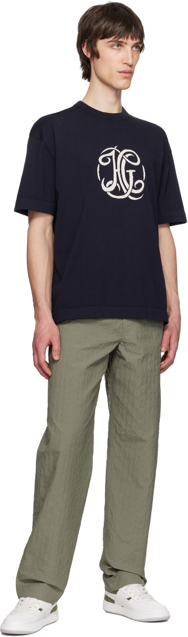 Tričko Givenchy Givenchy Knit Jacquard 'HG' T-Shirt Navy | BM71MZ4YM5401, 3
