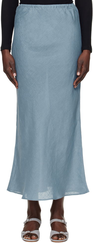 Sukňa Baserange Maxi Linen Skirt Modrá | SKDY-SL-SP25, 0