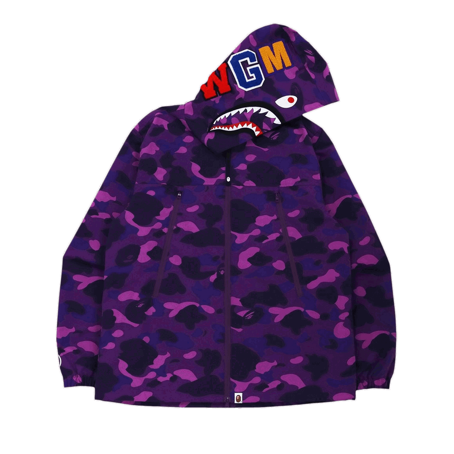Mikina BAPE Color Camo Shark Hoodie Fialová | 1H80 140016 PURPLE, 0