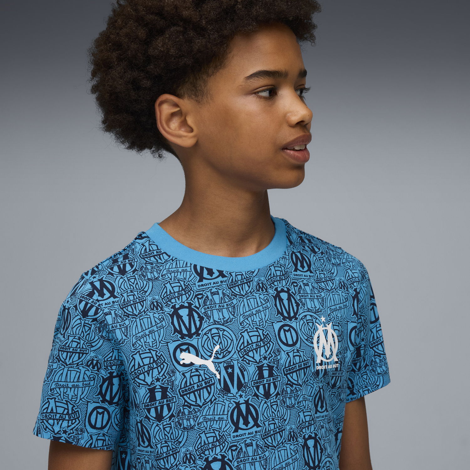 Tričko Puma Olympique de Marseille FtblCulture All-over Print T-Shirt Modrá | 781580_07, 1