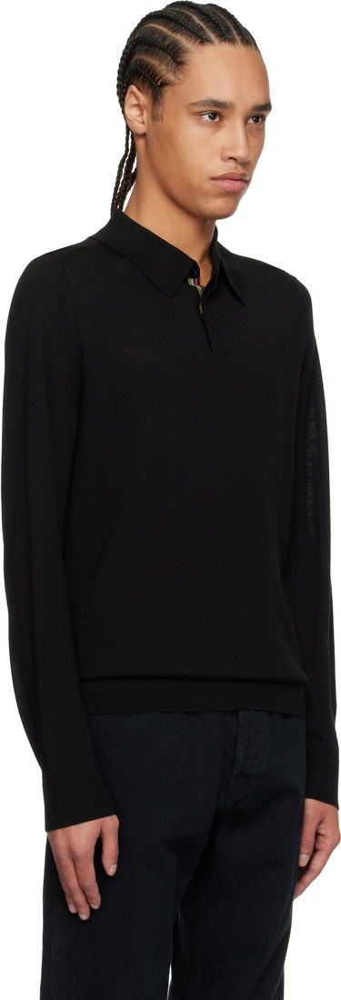 Sveter Paul Smith Paul Smith Merino Wool Knitted Long Sleeve Polo Čierna | M1R-241Z-P02093-79, 1
