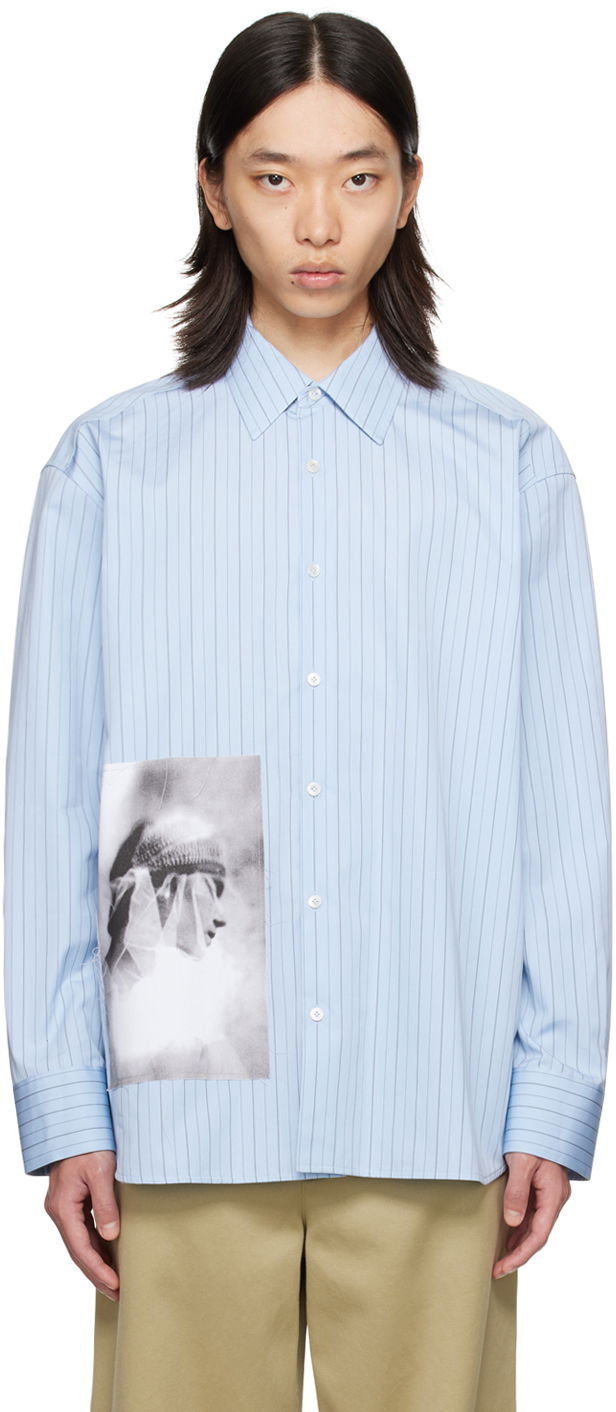 Košeľa LANVIN Striped Cotton Shirt Modrá | RM-SI0106-5970-A24, 0
