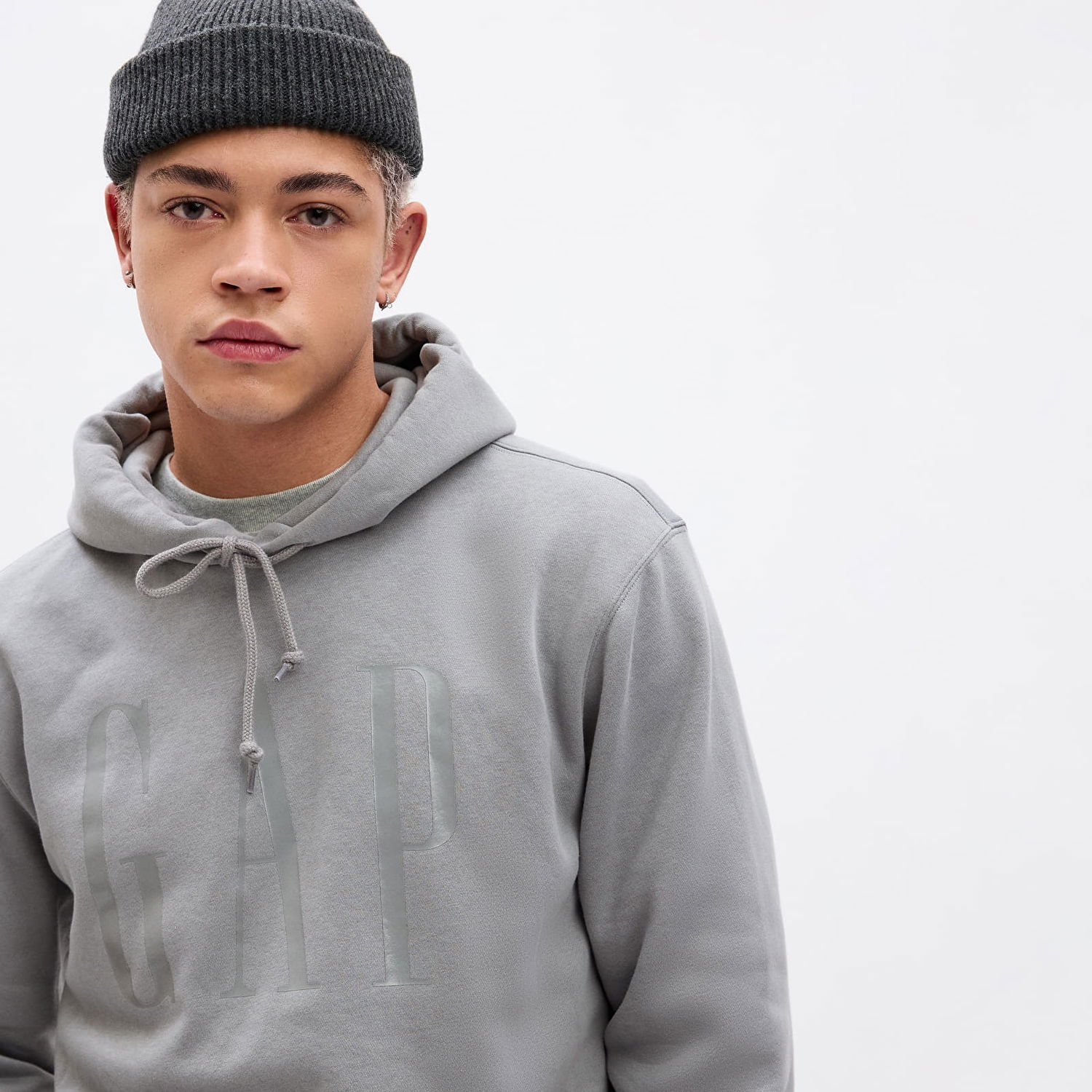 Mikina GAP Shine Logo Hoodie Pilot Grey Šedá | 829192-02, 1