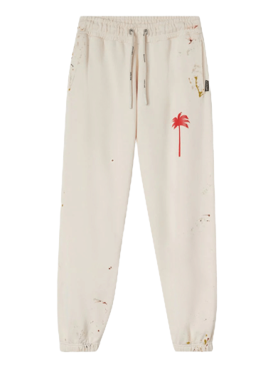 Tepláky Palm Angels PXP Painted Sweatpants Biela | PMCH011S22FLE0010325